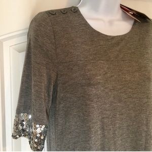 Vintage Y2K Heather Grey Juicy Couture Novelty Knit Shift Dress 👑💕